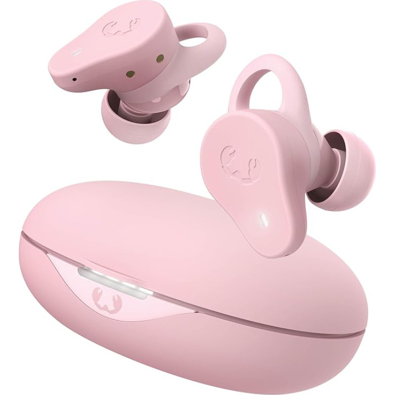 Fresh 'n Rebel Twins Rush, Bluetooth Sports In-Ear Headphones with Hybrid Active Noise Cancelling, Ambient Sound Mode, IP57 Dust and Waterproof, Built-in Microphone, Button Control (Pastel Pink)