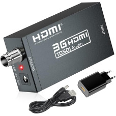 SHUITING HDMI to SDI Converter HDMI to 3G-SDI/HD-SDI Support HDMI Adapter for HDMI Input SDI Output for Home Cinema