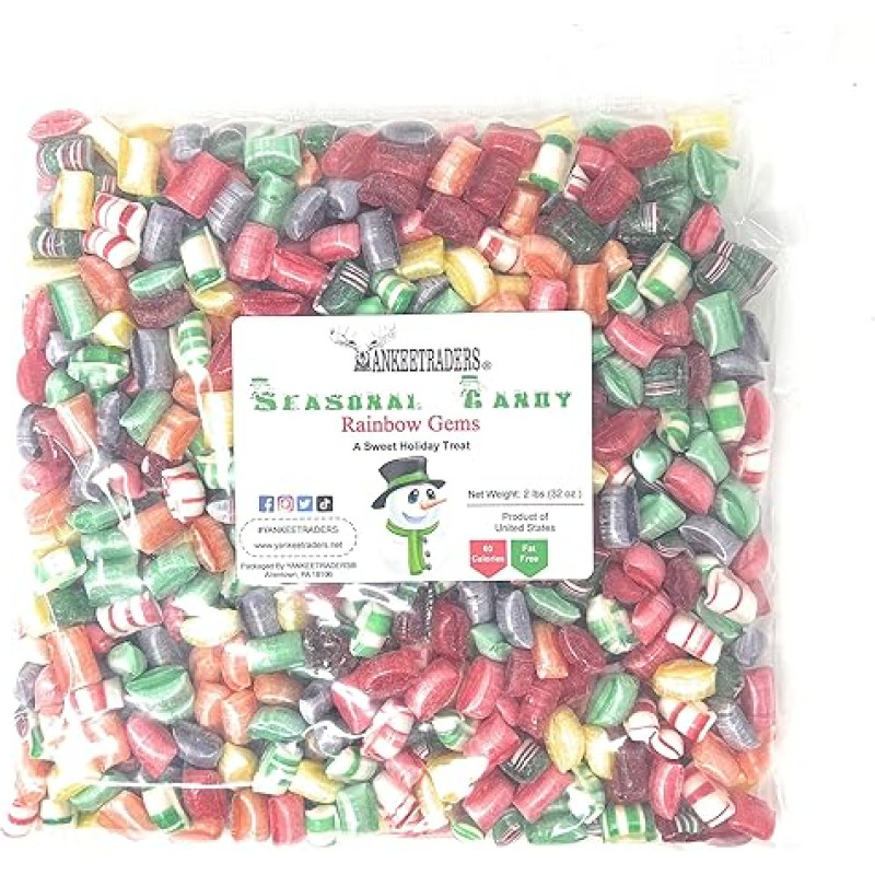 Yankee Traders Rainbow Gems Sortierte Fruit Candy 0,9 kg