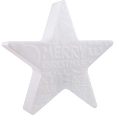 8 seasons Design Christmas Light Star Shining Star 'Merry Christmas' (E27, Diameter 60 cm, Weatherproof, Indoor and Outdoor, IP44) White