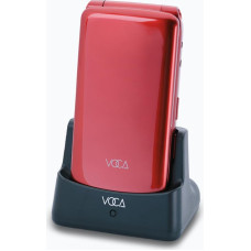 VOCA Folding Mobile Phone with Large Buttons for Seniors | Unlocked 4G LTE | High Volume | SOS Button | Speed Dial | Text Recognition | Charging Station | V340 (Red)