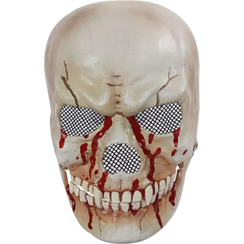 eBoutik - Scary Horror Halloween Skull Movable Mouth Mask - Adult Costume Skeleton Costume for Cosplay