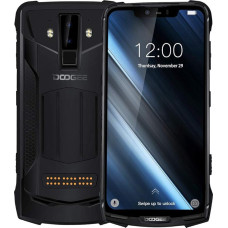 DOOGEE S90 Outdoor Android 8.1 Smartphone (5050 mAh Battery), Helio P60 8-Core 6GB + 128GB, 6.18 Inch FHD + Screen, IP68/IP69K Waterproof/Shockproof, 16MP + 8MP Smart AI Camera - Black