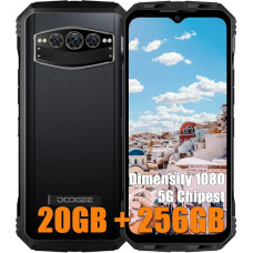 DOOGEE V30T (2023) 5G Smartphone without Contract, Dimensity 1080 20GB + 256GB, 10800mAh Battery, 108MP Camera (20MP Infrared) + 16MP + 32MP, Android 12 6.58 Inch, Wireless Charging NFC Black