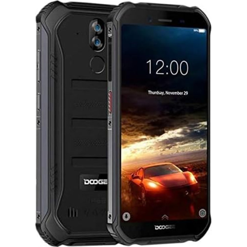 DOOGEE S40 Lite Outdoor Mobile Phone Without Contract, Android 9.0 IP68 Robust Smartphone, 4650 mAh Battery, Shockproof, Waterproof, 5.5 Inch HD + Screen (Gorilla Glass 4), 2GB + 16GB, Dual SIM, GPS