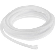 sourcing map 6,8 m – 1,27 cm erweiterbare geflochtene Kabelhülse, PET-Schlauch, Kabel-Management, Kabelschutz für TV, Computer, Audio, Büro, Heimgeräte, Weiß