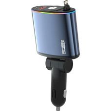 MMB Retractable Car Charger 66 W, Mobile Phone Quick Charger, Car Cigarette Lighter Plug, Adapter Retractable Car Charger Compatible with iPhone 15/14/13/12/11