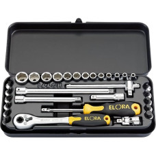 DRAPER 1440 MU ELORA Metrinių galvučių rinkinys, juodos spalvos, 1/4-Zoll Vierkantantrieb, 31-teilig