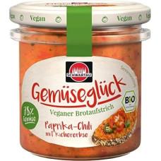 Schwartau Gemüseglück Paprikos čili su avinžirniais, veganiškas ekologiškas daržovių užtepas, 135 g
