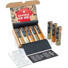 5 Spices from Around the World, Spice Gift Set with Spice Dictionary (PDF) (English not Guaranteed), Special Spice Set Gift, 5 Rare Spices in One Spice Set, Gift for Chefs, Exotic Spices