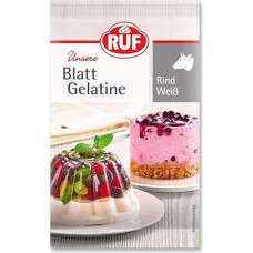RUF Sheet of Gelatin Beef, Halal Certified, 100% Beef Gelatin, Halal Food, Binding Cakes, Desserts and Halal Sweets, Gluten Free, 12 Sheets