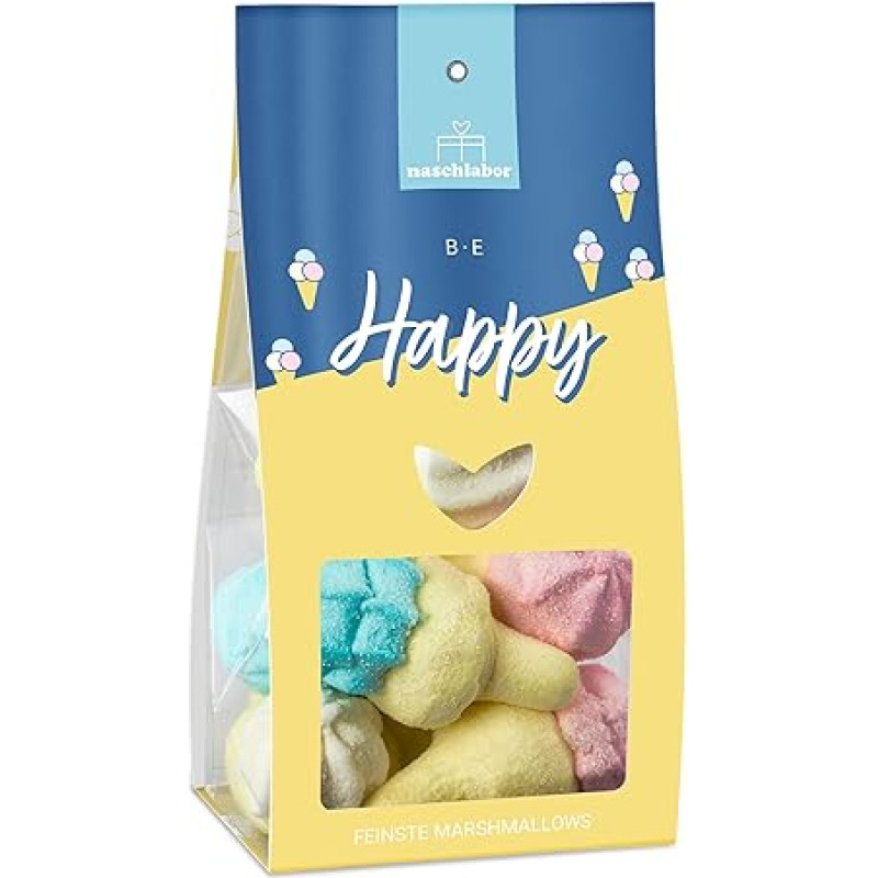 Be Happy Ice Marshmallows | Funny Marshmallow Ice Cream | The Perfect Candy for Your Summer | In Exclusive Gift Packaging | Perfect for Summer Parties and as a Gift