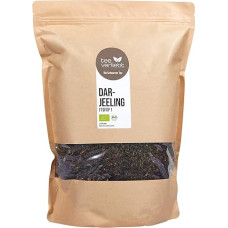 teeverliebt - Darjeeling Organic Second Flush 1000 g I Biologinė Darjeeling arbata FTGFOP1 iš Indijos I Lengva ekologiška juodoji arbata su sodriu aromatu I Juodoji arbata Organic Loose 1 kg