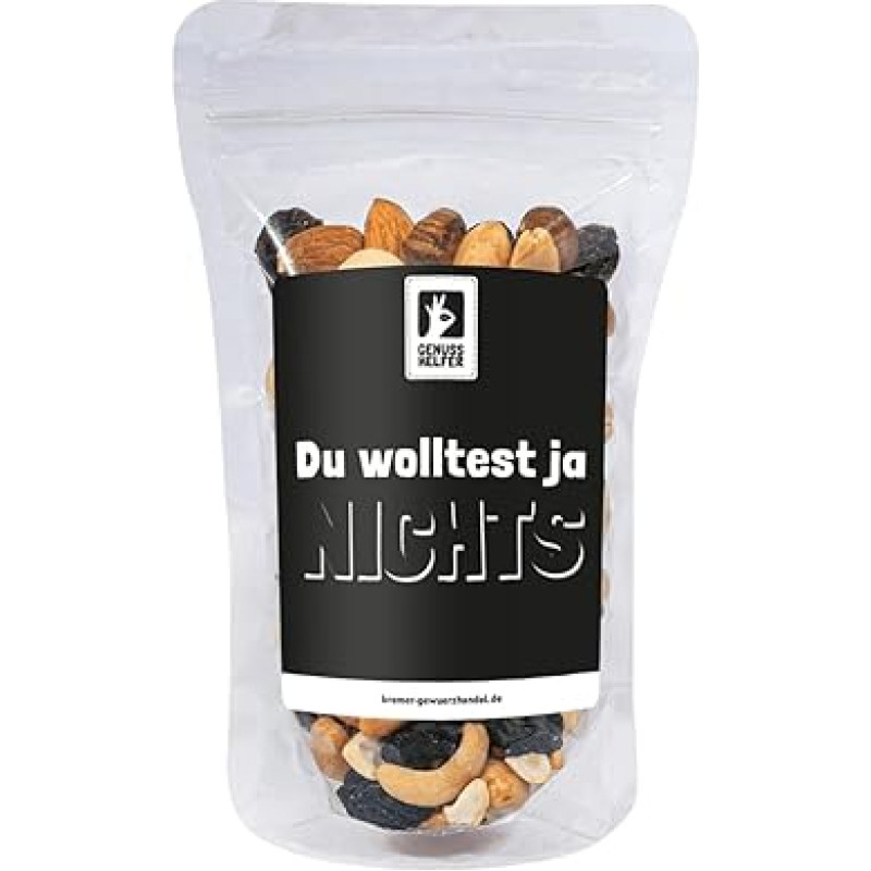 Bremer Gewürzhandel GeNUSSmischung Du wolltest ja nichts, riešutų mišinys, studentų maistas su posakiu, 175 g