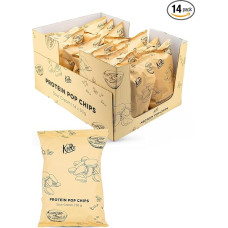 KoRo - Lentil Pop Chips with Sour Cream 14 x 50 g - Fat Reduced* Snack - High Protein - Gluten Free