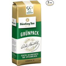 Bünting Tee Green Pack of 7 Genuine East Frisian Tea - Loose Black Tea - 7 x 250g