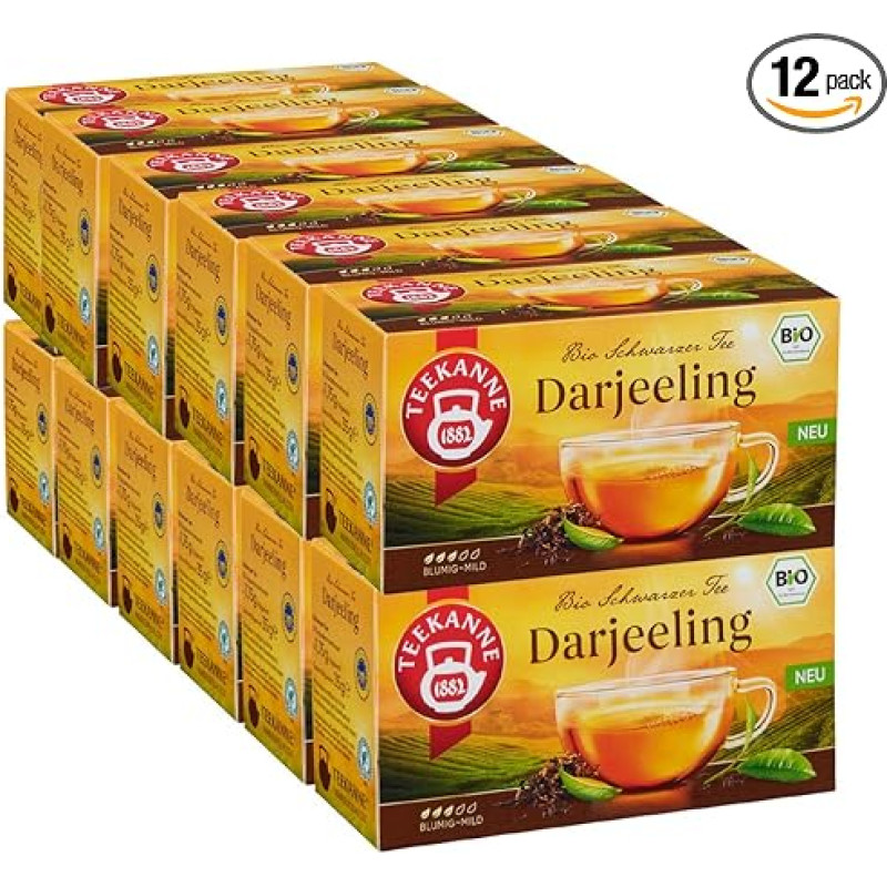 Teekanne Organic Darjeeling, Pack of 12