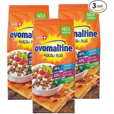 Ovomaltine 300 g Crunchy Muesli Plus, Pack of 3, (3 x 300 g)
