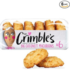 Mrs Crimbles 6 große Kokosnuss-Makronen (6 Stück, insgesamt 36 Scheiben)