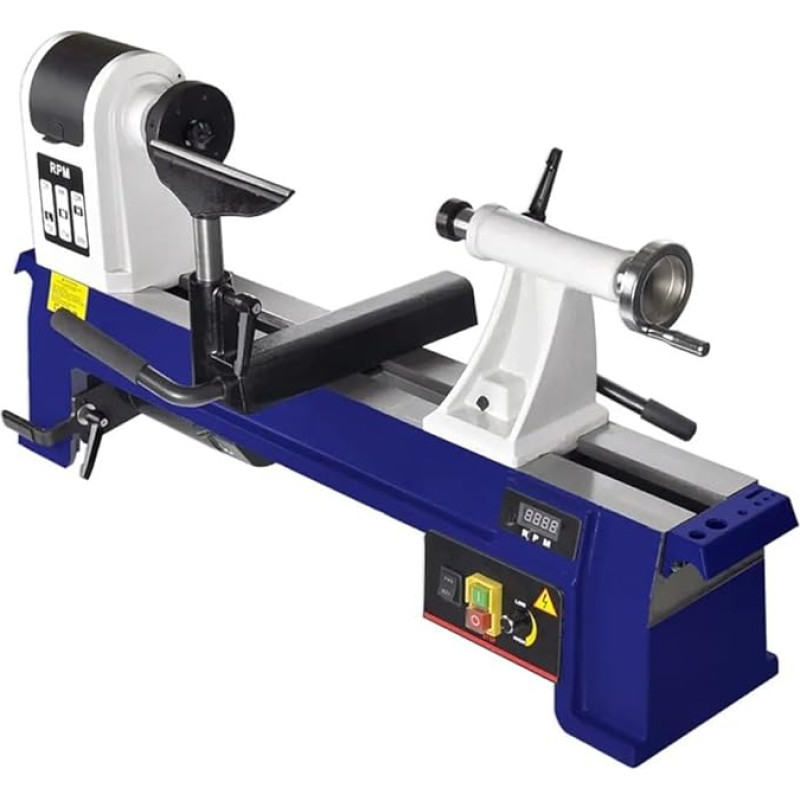 750w Woodworking Lathe, 14 Inch Mini Desktop Lathe, Adjustable Speed, Household Instrument Lathe, Metal