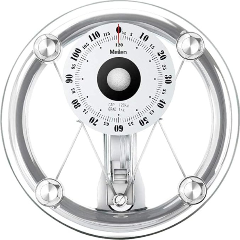 Taka Neko Mechaninės vonios svarstyklės, buitinės greito tikslumo svarstyklės Subalansuotas stiklas Nereikalinga baterija 155 mm didelio ciferblato svarstyklės 120 kg skaitmeninės svarstyklės