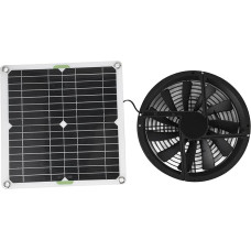 VBESTLIFE Solar Angetriebener Lüfter, Solarabgase -Einlass -Lüfter -Kit, 100W Solarpanel mit 10 Solarlüfter für Außenseite, Lagerhaus, Schuppen, Küche, Dachboden