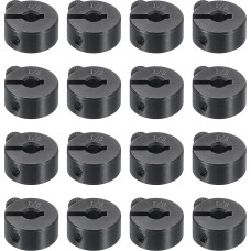 16 Stück eingeteilte Schaftmanschetten, 0,3 cm Bohrung, einteiliger Klemmkragen, 1,27 cm Außendurchmesser, 1/4 Zoll Dicke, schwarzes Oxidstahl-Set, Schraubverschluss-Kragenklemme
