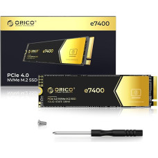 ORICO 2TB NVMe SSD M.2, PCIe 4.0X4 - iki 7400MB/s M2 SSD, 3D NAND Flash M.2 2280 vidinis kietasis diskas, suderinamas su 