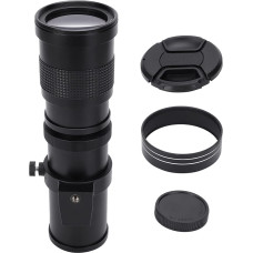 Aukštos kokybės teleobjektyvas su 420 mm/800 mm F/8,3-16 rankiniu priartinimu, skirtas 
