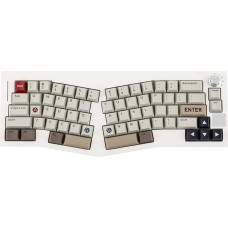 EPOMAKER Alice 66 Wireless Gaming Keyboard, Alice Layout QMK/VIA Programmable Mechanical Keyboard, BT5.0/2.4GHz/USB-C Wired Keyboard with 4000mAh Battery (Retro White, Flamingo Switch)