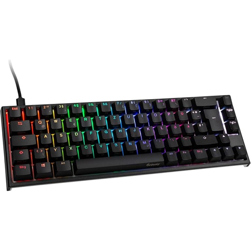 Ducky ONE 2 SF Gaming Keyboard with RGB LEDs, Black, MX Speed-Silver (DE-Layout)