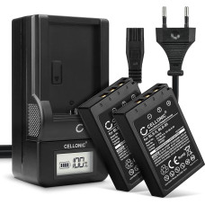 CELLONIC, 2 x Camera Battery Compatible with Olympus BLS-50, OM-D E-M10 Mark II, IV (7.4V, 1000mAh) + Charger
