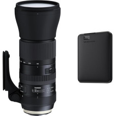 TAMRON A022E SP 150-600mm F/5-6.3 Di VC USD G2 Canon Black & WD Elements Portable External Hard Drive 4TB (Mobile Storage, USB 3.0 Interface, Plug and Play, Formatted for Windows) Black