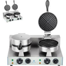 Royal Catering Dviguba apvali vaflinė TEFLON 18,5 cm skersmens vaflinė