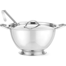 Hendi Soup tureen with lid and stainless steel ladle 2.7L - 434208