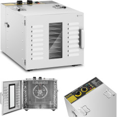 Royal Catering Pramoninė maisto produktų džiovykla žolelės vaisiai grybai 10 grotelių 1000 W