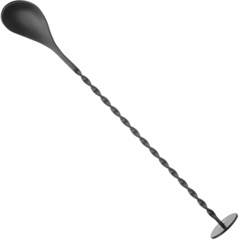 Bar Up Ilgas kokteilių baro šaukštas su purkštuku 280 x 35 mm - juodas