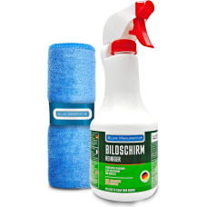 Ekrano valiklis 1 x 500 ml + 30 x 30 cm mikropluošto šluostė 