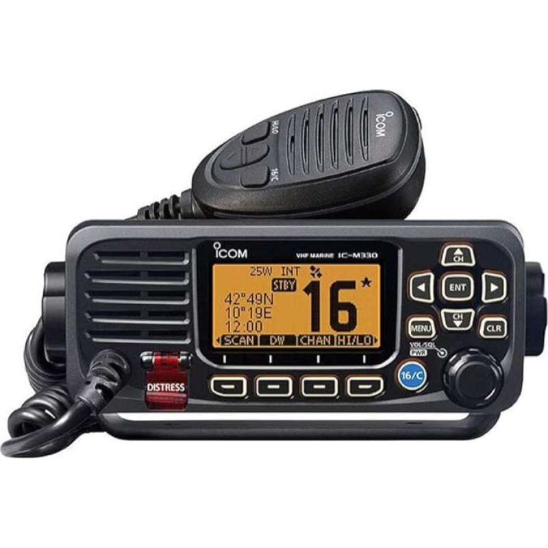 Icom M330ge VHF Transceiver with GPS Receiver, Black, Not Applicable