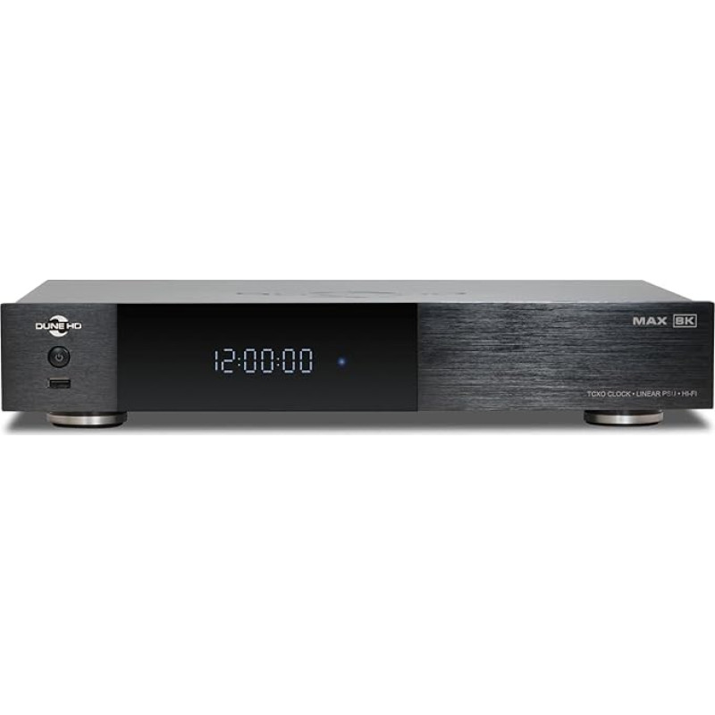 Max 8K, Full-Sized Media Player, Android Box, Dolb Visio, Atmo, HDD Rack, Linear PSU, TCXO, Hi-Fi I2S-E Output, Hi-Fi S/PDIF Output, 8Gb/64Gb