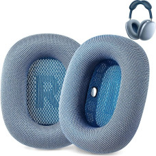 AHG Accessory House Global Upgraded Replacement Ear Pads for AirPods Max Compatible with Apple AirPods Max Headphones (Blue) Silicon Coated Mesh/High Density Foam/Strong Magnet
