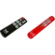 Seki Medium Learning Universal Remote Control Black & Slim Red Learning Universal Remote Control with Large Buttons for Seniors + Children