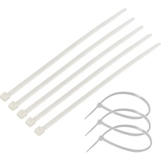 Kabelbinder, 750 mm x 7,6 mm, Premium-Nylon, sicherer selbstschließender Mechanismus, Kunststoffbinder für Zuhause, Büro, Garten, Garage, Werkstatt, Heimwerken, Weiß, 20 Stück