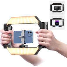 ULANZI U-Rig Smartphone Video Rig with Light, Dimmable 2500K-9000K, Mobile Phone Stabiliser with Remote Control, Smartphone Video Stabiliser for iPhone Galaxy Huawei, 4-7 Inch Smartphone and SLR