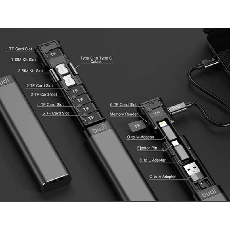 9 in 1 daugiafunkcinis kabelio lazdelė