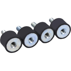 4x Rubber Mounts,Control Noise M6 Cylindrical Isolator Shock Absorber,fit for Air Compressors Engines Gasoline Engines Water Pumps (VD20*15 M6*18)