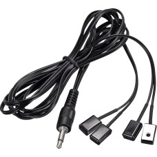 infraraudonųjų spindulių siųstuvo ilgintuvas 1 m ilgio 45 laipsnių spindulio kampas 3,5 mm lizdas 4 juodos galvutės