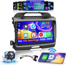 Inefala Android Car Radio for Kia Sportage 2010-2016 with Wireless CarPlay Android Car 2+64G, 9 Inch Screen Support DSP 28UI FM RDS GPS Bluetooth WiFi SWC AHD Reversing Camera