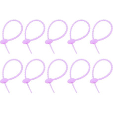 sourcing map 20 Stück 17,8 cm Silikon-Kabelbinder, wiederverwendbare Kabelbinder, Kabelbinder, Kabelwickel, Management-Organizer für Zuhause, Büro, Küche, Lebensmitteltasche, Lila