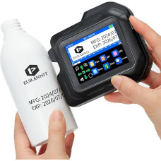Mini Portable Printer E98 12.7mm Inkjet Printer with Touch Screen 2.8 Inch for Marking on All Surfaces, Text, Barcodes, Batch Numbers, Logos, Data